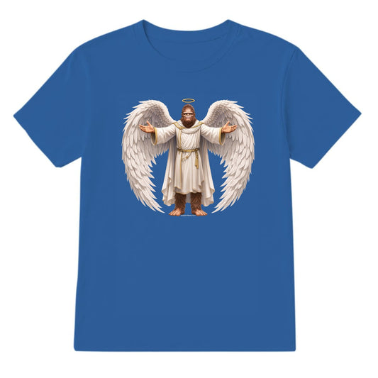 Bigfoot Angel, Sasquatch Angel, Adult Gildan 5000 Cotton T shirt