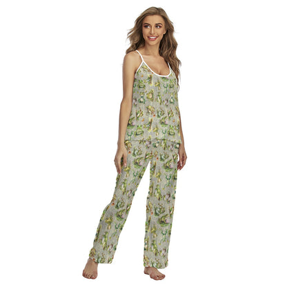 10 Animal Designs, Women's Cami Pajamas Set, Dogs, Cats, Turtles, Horses