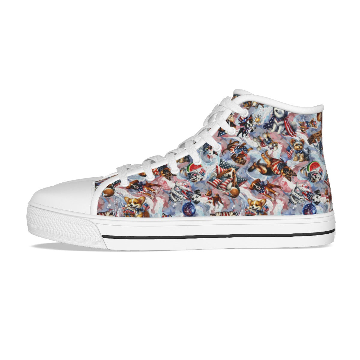 8 Patriot Designs, Kids Canvas Sneaker Shoes