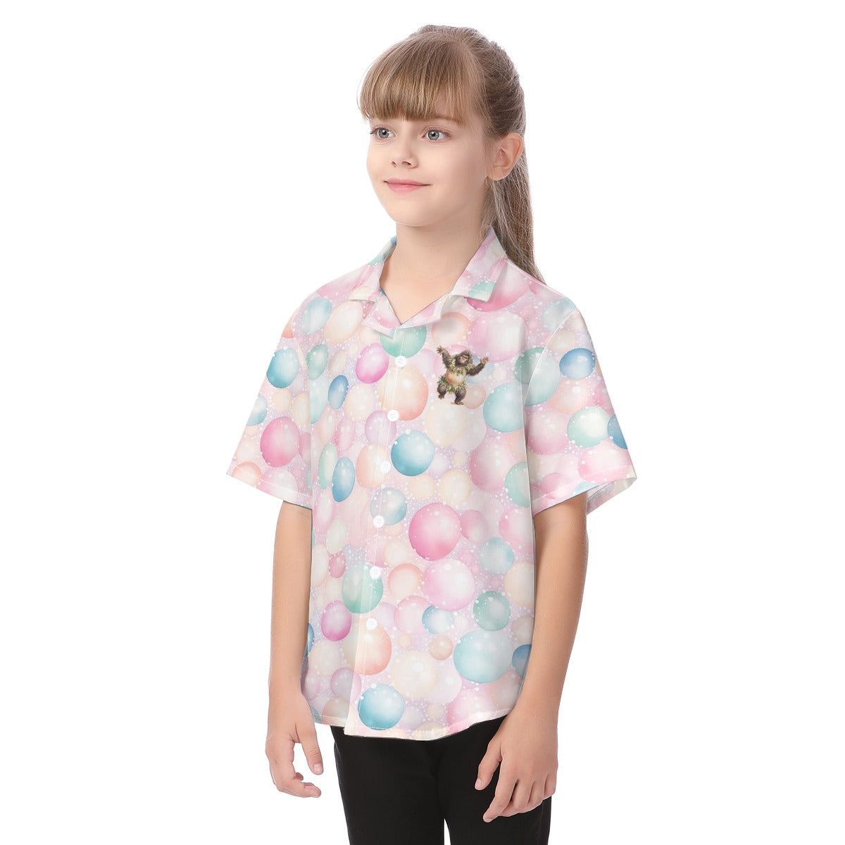 Bigfoot, Sasquatch, Dancing, Kid's Hawaiian Vacation Shirt
