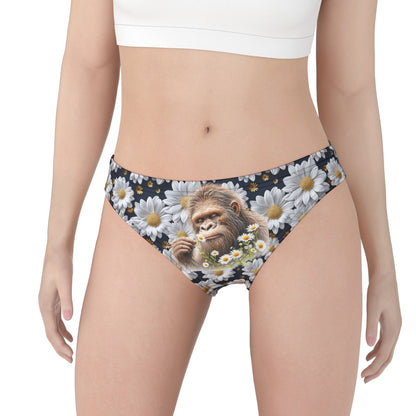 Women’s Daisies & Sasquatch Poly Briefs Panties Underwear