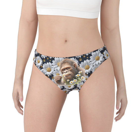 Women’s Daisies & Sasquatch Poly Briefs Panties Underwear