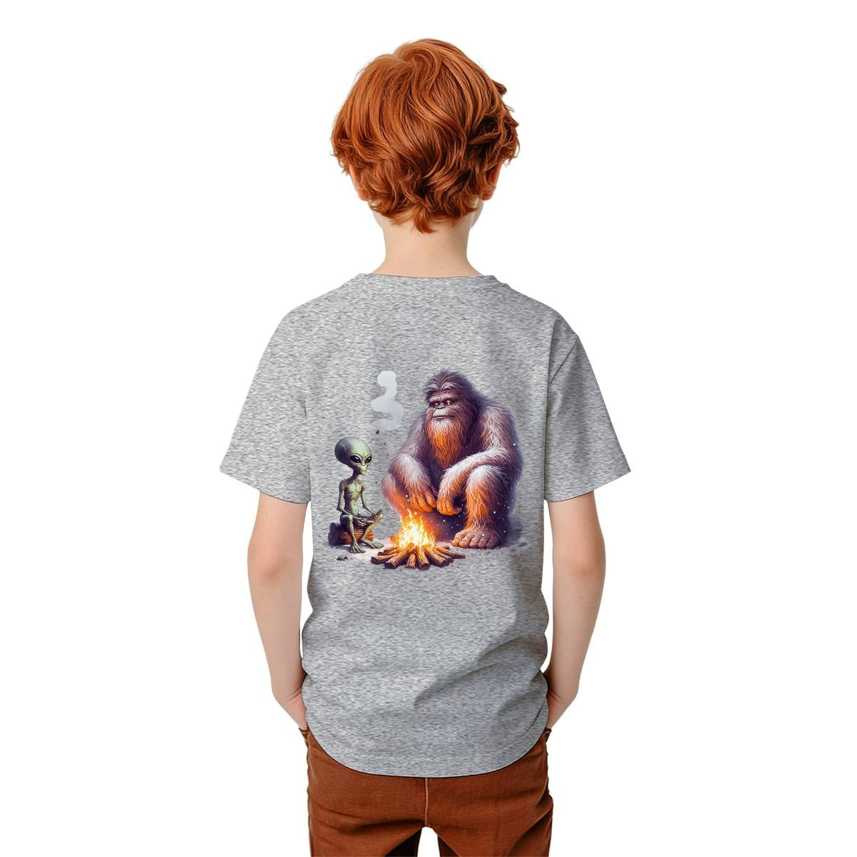 Bigfoot Sasquatch Designs, Kid’s Double Sided Gildan 5000B T Shirt