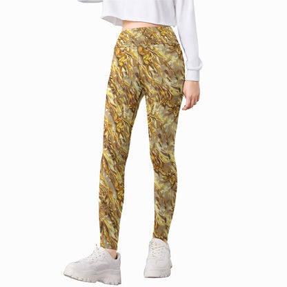 GOLD, All-Over Print Kid's Leggings