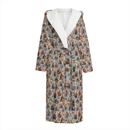 20 Sasquatch / Bigfoot Designs,  Flannel Hooded bathrobe