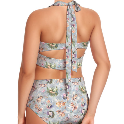 6 Fairy Designs, Women’s Bikini Halter Swimsuit, Two Piece Set