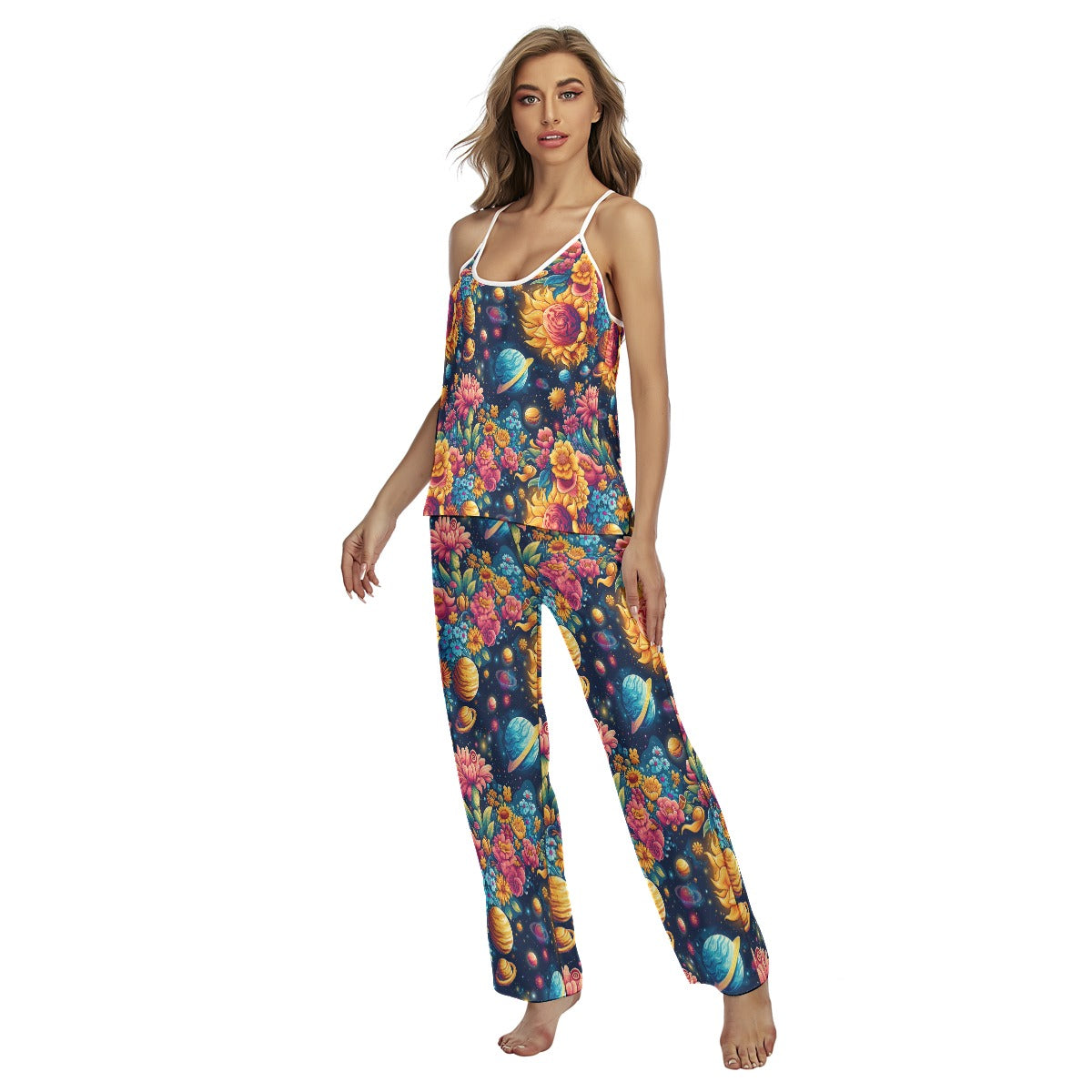12 Galaxy, Outer Space Designs, Women's Cami Pajamas Set