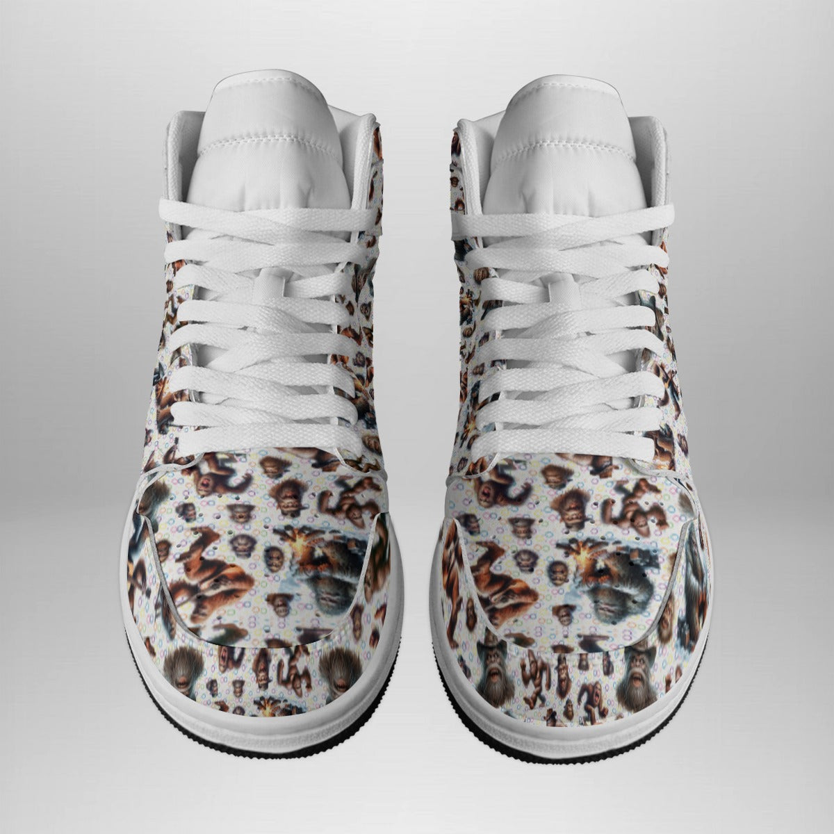Crazy Squatches, Men's high top, lace-up, leather shoes