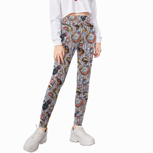8 Patriotic Designs, Kid’s Stretchy Leggings