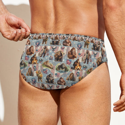 Sasquatch 20 Designs, Men's Drawstring Swim Briefs
