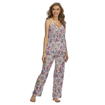 8 Patriot Designs, Women's Cami Pajamas Set, Dogs, Cats, Unicorns, Hippies, Eagles