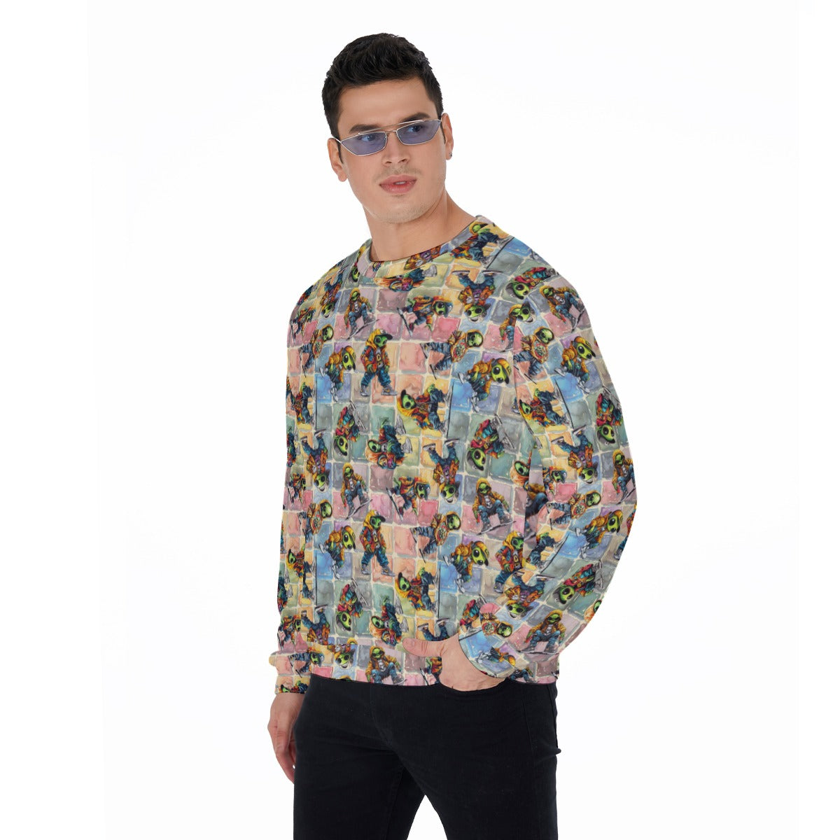 6 Alien Designs, Men’s Polyester Thickened Sweater