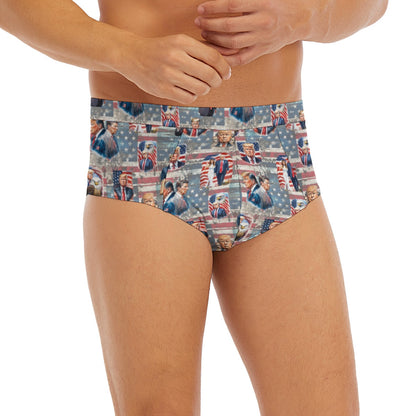 10 Donald Trump Designs, Men’s Polyester Triangle, Low Rise Underwear