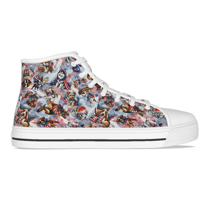 8 Patriot Designs, Kids Canvas Sneaker Shoes