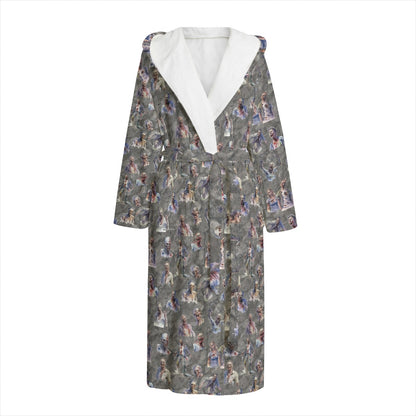 20 Misc Designs,  Flannel Hooded bathrobe