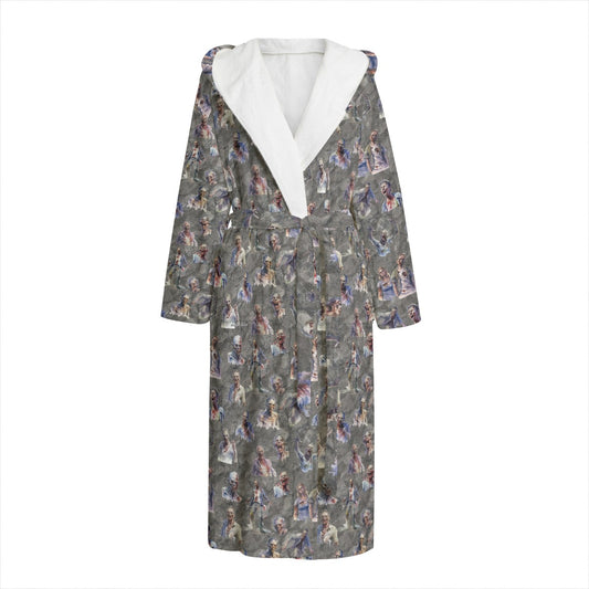 20 Misc Designs,  Flannel Hooded bathrobe