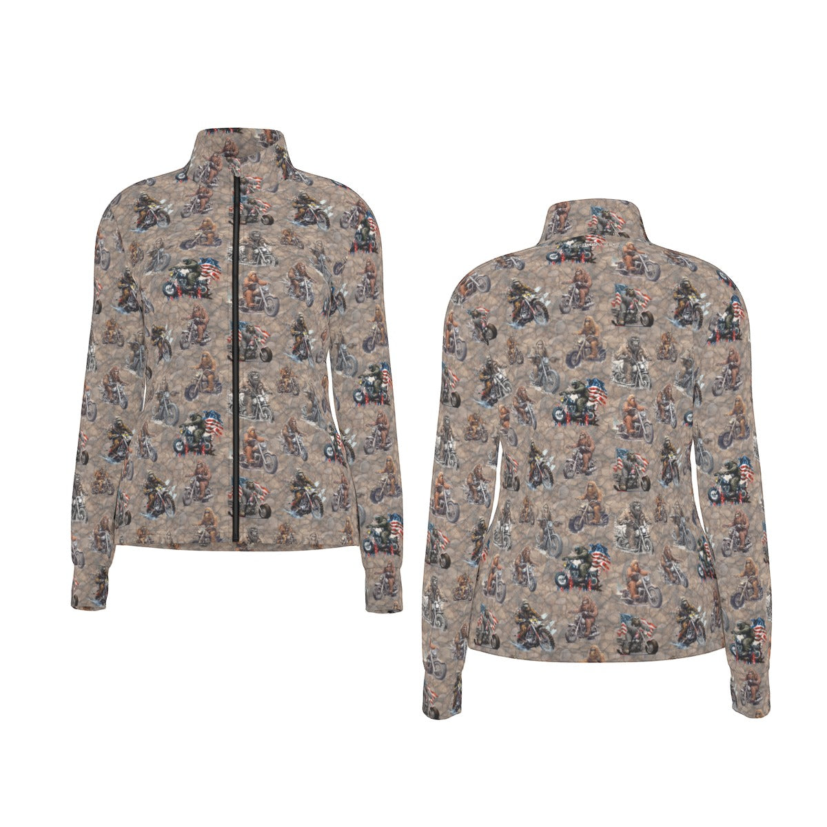 10 Bigfoot / Sasquatch Designs, Women’s Long Sleeve Thumbhole Jacket