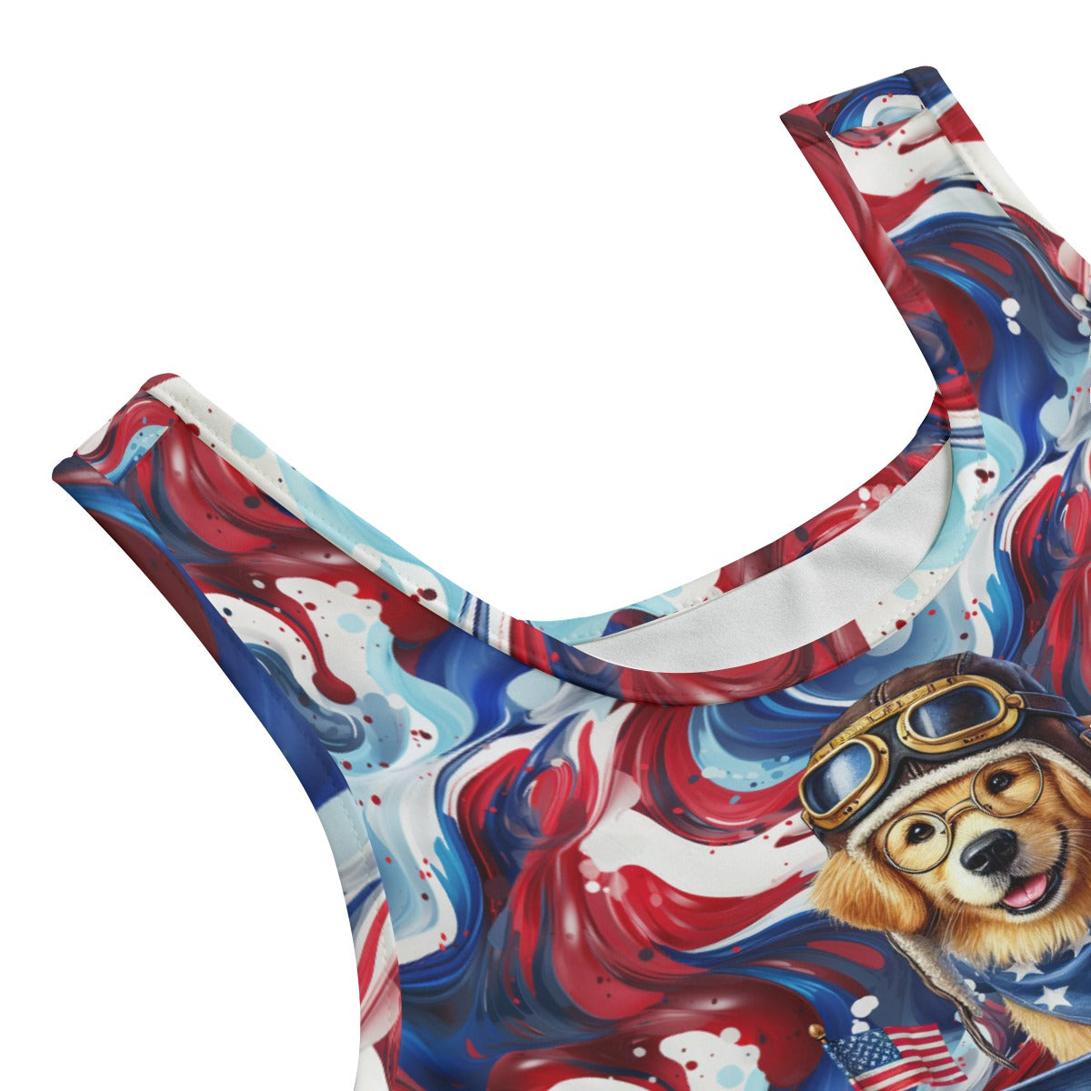 Patriotic Puppy, Women’s 2 Piece Yoga Short Set