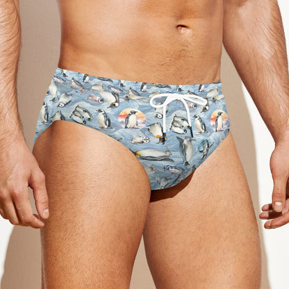 Animal Designs Men's Drawstring Swim Briefs / Swimsuit