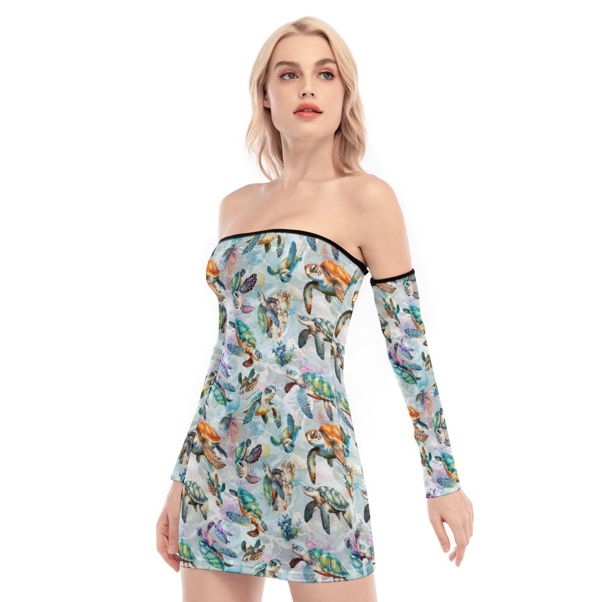 10 Animal Designs, Women's Off-shoulder Back Lace-up Dress
