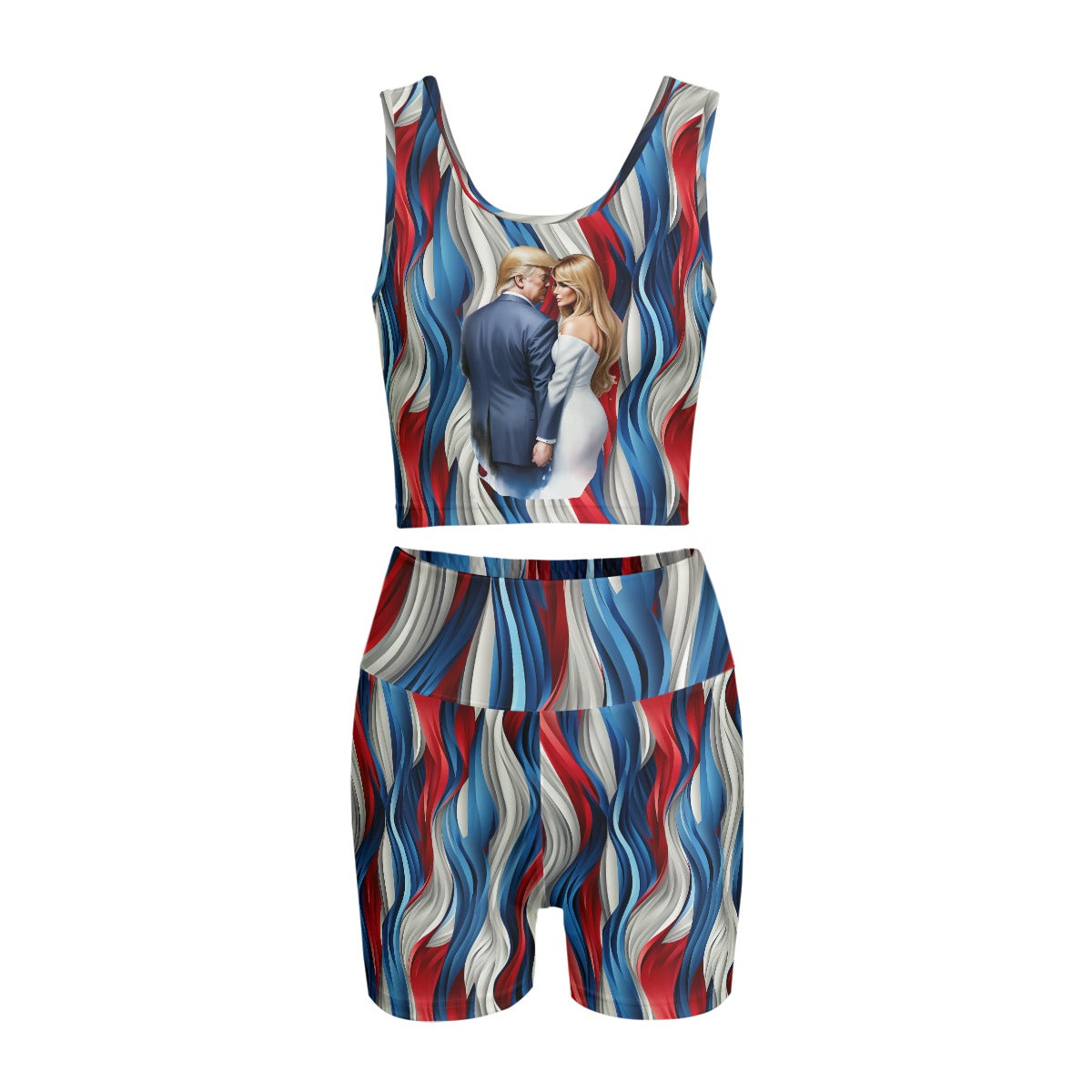 Donald & Melania Trump, Women’s 2 Piece Yoga Short Set