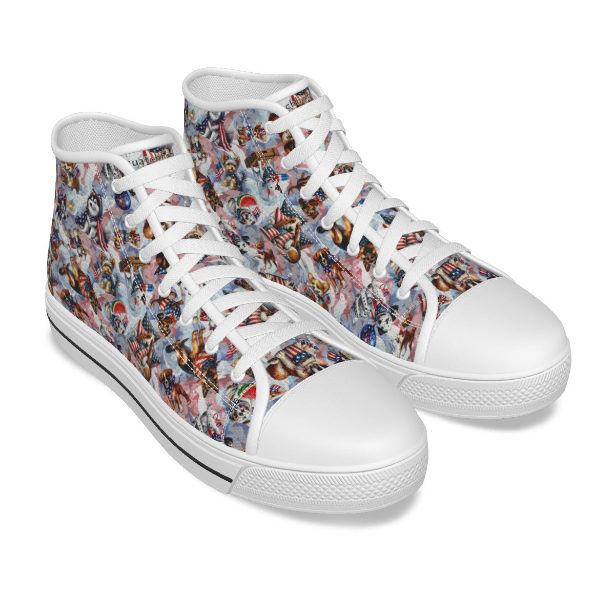 8 Patriot Designs, Kids Canvas Sneaker Shoes