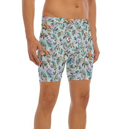 10 Animal Designs, Men’s Long Boxer Briefs