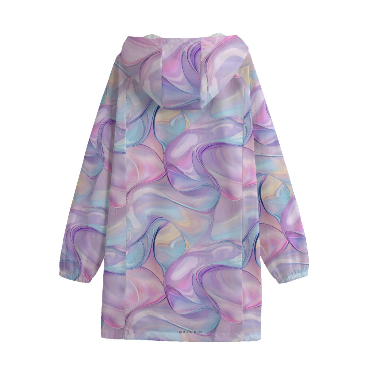 Fairy on Pastel, Adult Windbreaker Long Jacket