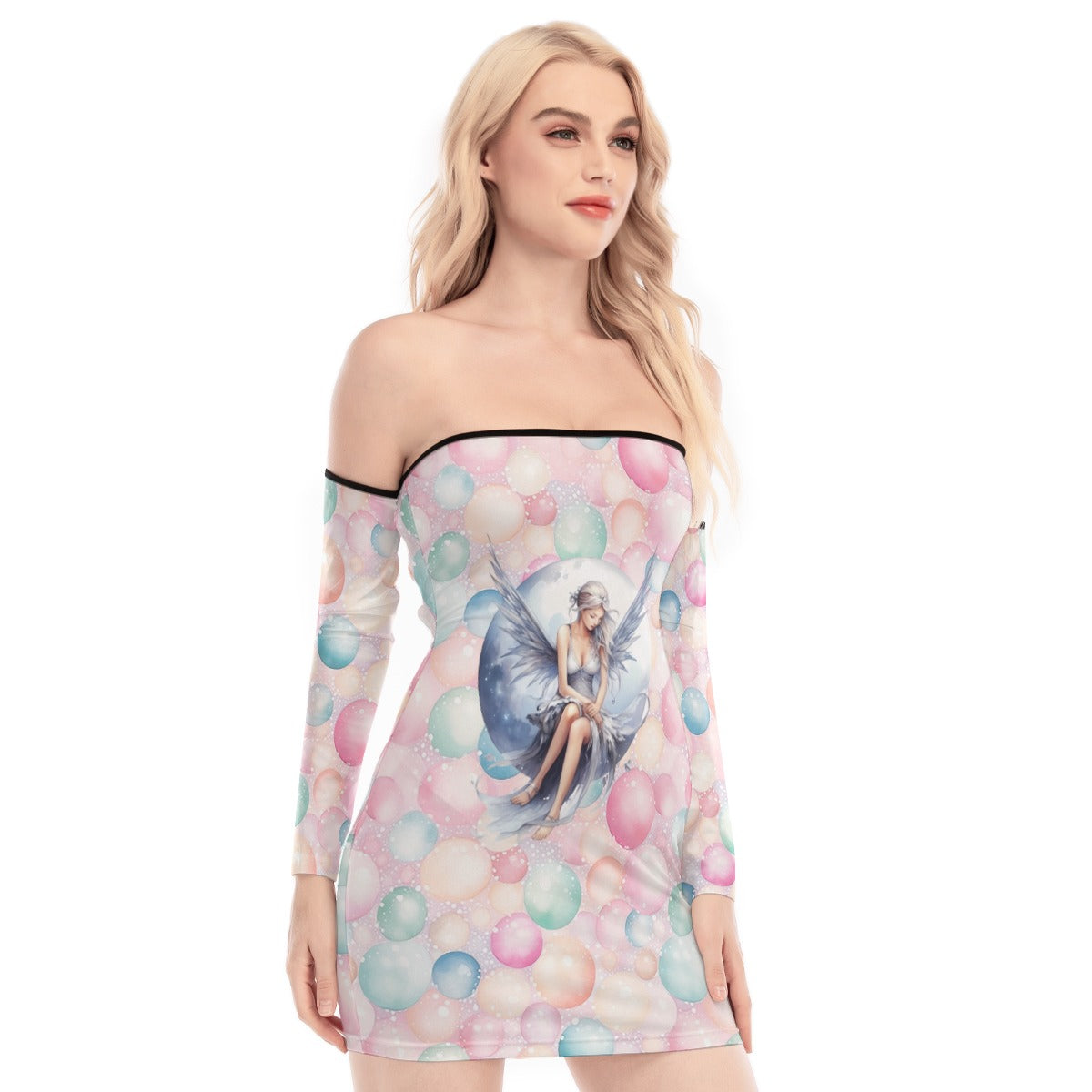 Fairy Themed, Women's Off-shoulder Back Lace-up Dress