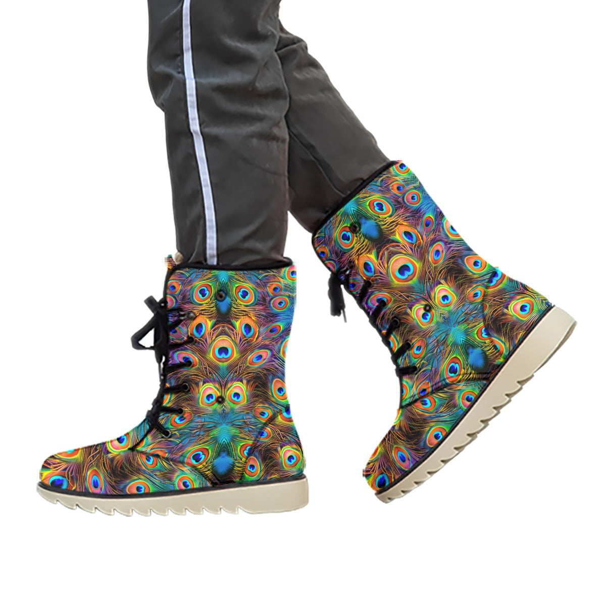 10 Psychedelic Designs, Women’s Plush Velvet Lined Boots