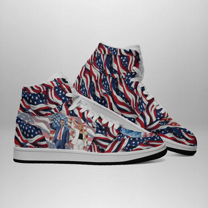 Charlie & Erika Kirk Men's high top, lace-up, leather shoes
