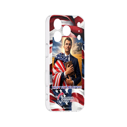 Charlie Kirk, "Don't Stop Believing", IPhone 17 Series (4 models) TP Cell Mobile Phone Case