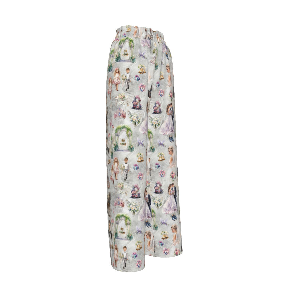 20 Misc Designs, Women’s Faux Silk Wide-Leg Pants