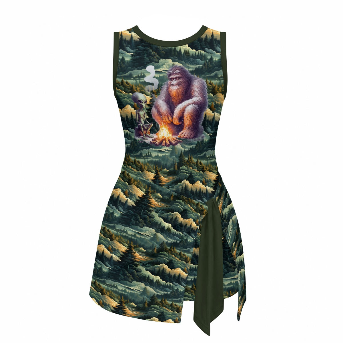 Girls Sports Romper Bigfoot and Alien