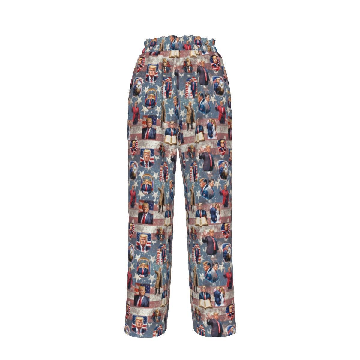 20 Donald Trump Design, Women’s Faux Silk Wide-Leg Pants