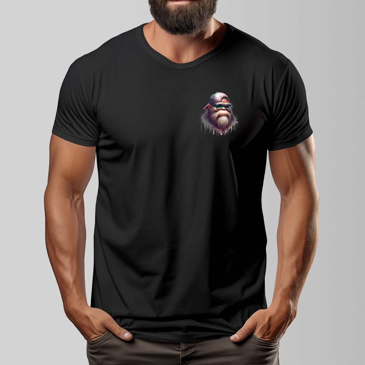 Bigfoot, Sasquatch "Disinformation" Cotton Short Sleeve Double Sided T-shirt