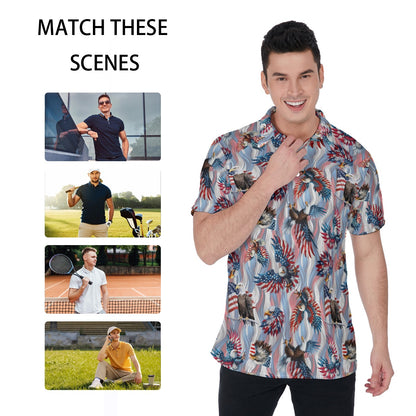 8 Patriotic Designs, Men's Polo Shirts