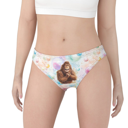 Women’s Happy Sasquatch Poly Briefs Panties Underwear
