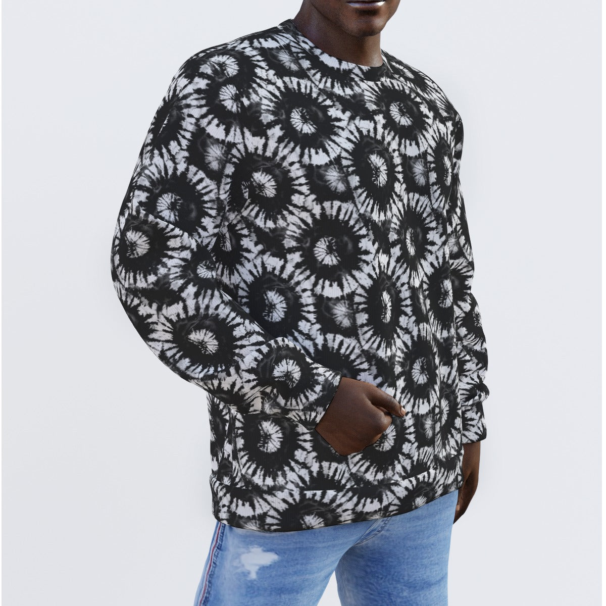 Special Tie Dye Print Men's Poly Sweater - 20 MAGA Dsigns