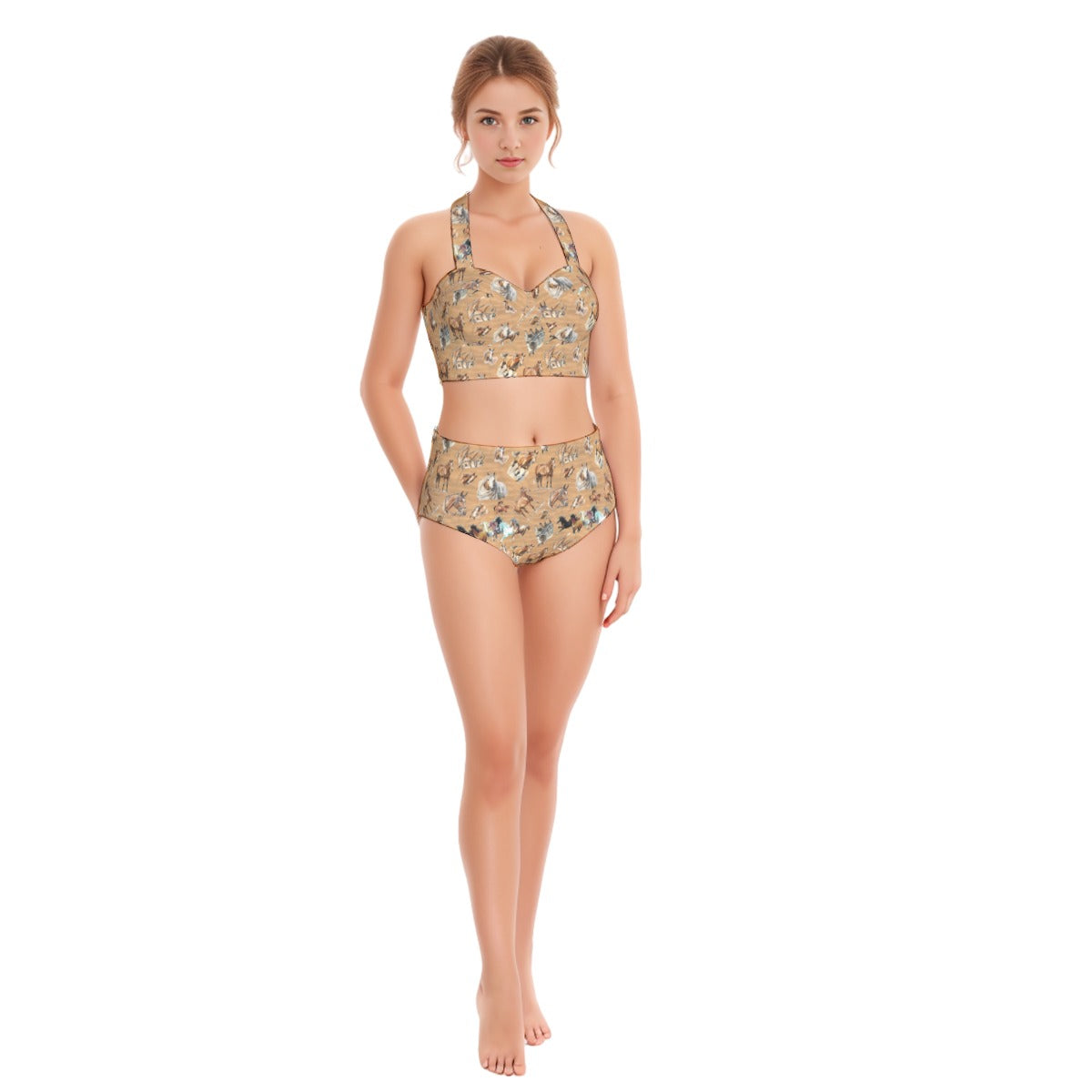 Women’s Bikini Halter Swimsuit, Two Piece Set