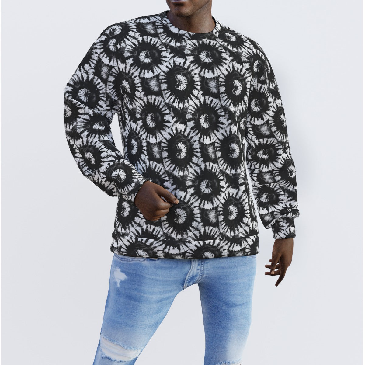 Special Tie Dye Print Men's Poly Sweater - 20 MAGA Dsigns