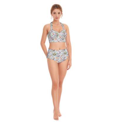 6 Fairy Designs, Women’s Bikini Halter Swimsuit, Two Piece Set