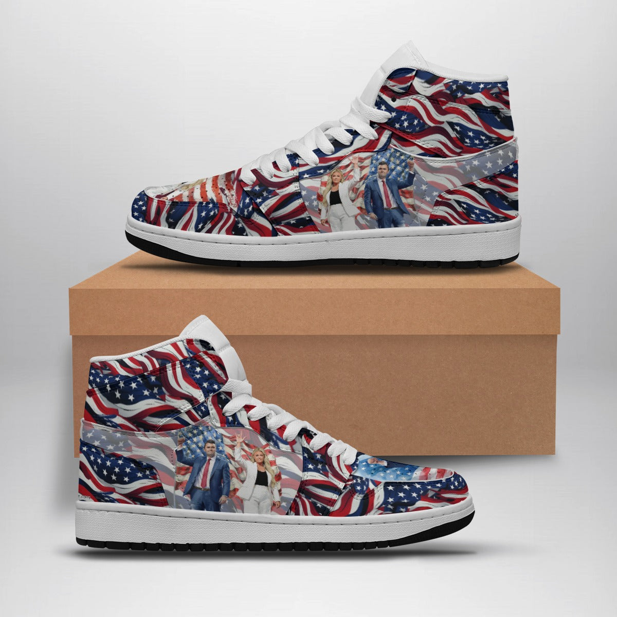 Charlie & Erika Kirk Men's high top, lace-up, leather shoes