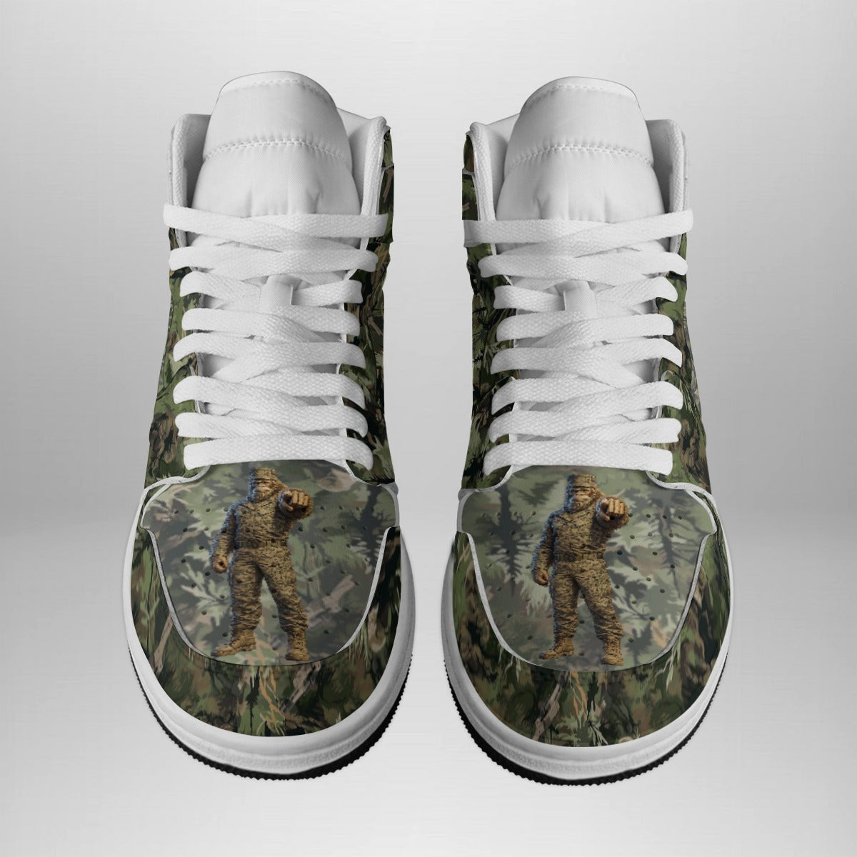 Bifgoot, Sasquatch Marine Corp, Men's high top, lace-up, leather shoes