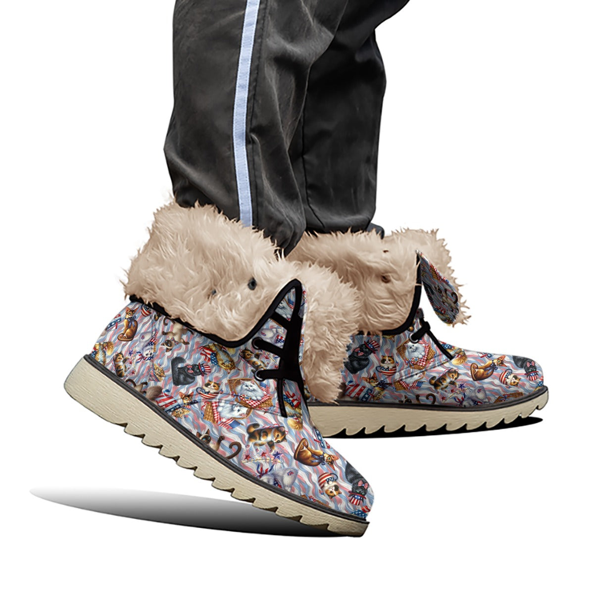 8 Patriot Designs, Women’s Plush Velvet Lined Boots