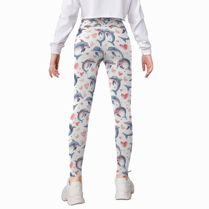 Dolphin & Hearts, Kid’s Leggings