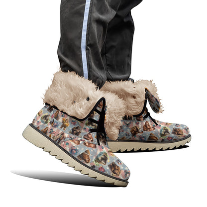 20 Bigfoot Sasquatch, Women’s Plush Velvet Lined Boots