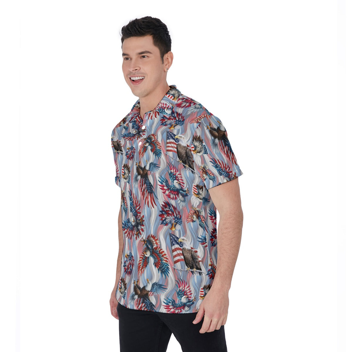 8 Patriotic Designs, Men's Polo Shirts