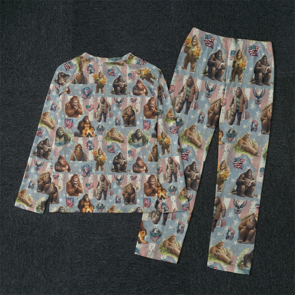10 Bigfoot / Sasquatch Designs, Men’s Raglan Sleeve Pajamas with Wide Ankles