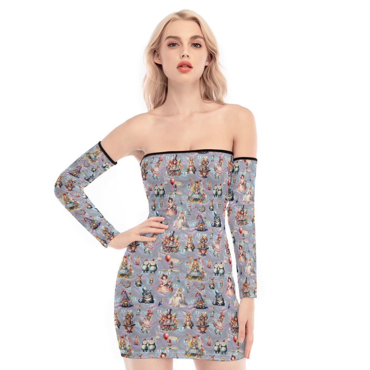 20 Misc Designs,  Women's Off-shoulder Back Lace-up Dress